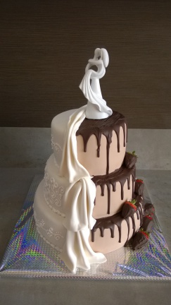 svadobná čokoládovo - biela